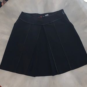 Versace Black Satin Trimmed Skirt -